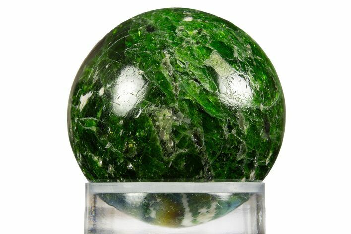 Polished Chrome Diopside Sphere - Russia #336528
